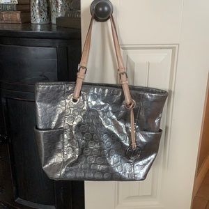 Pewter Metallic Michael Kors Tote